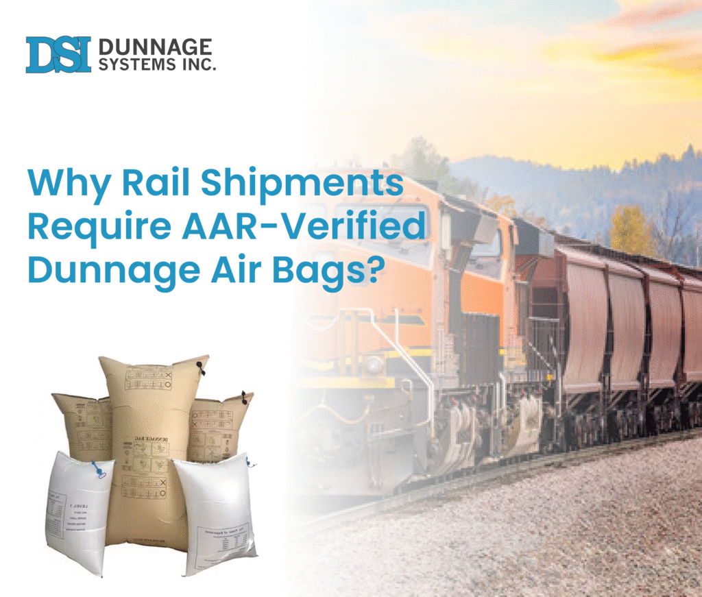 Why Rail Shipments Demand AAR-Verified Dunnage Air Bags