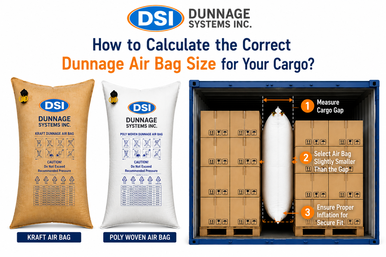 How to Calculate the Correct Dunnage Air Bag Size for Your Cargo